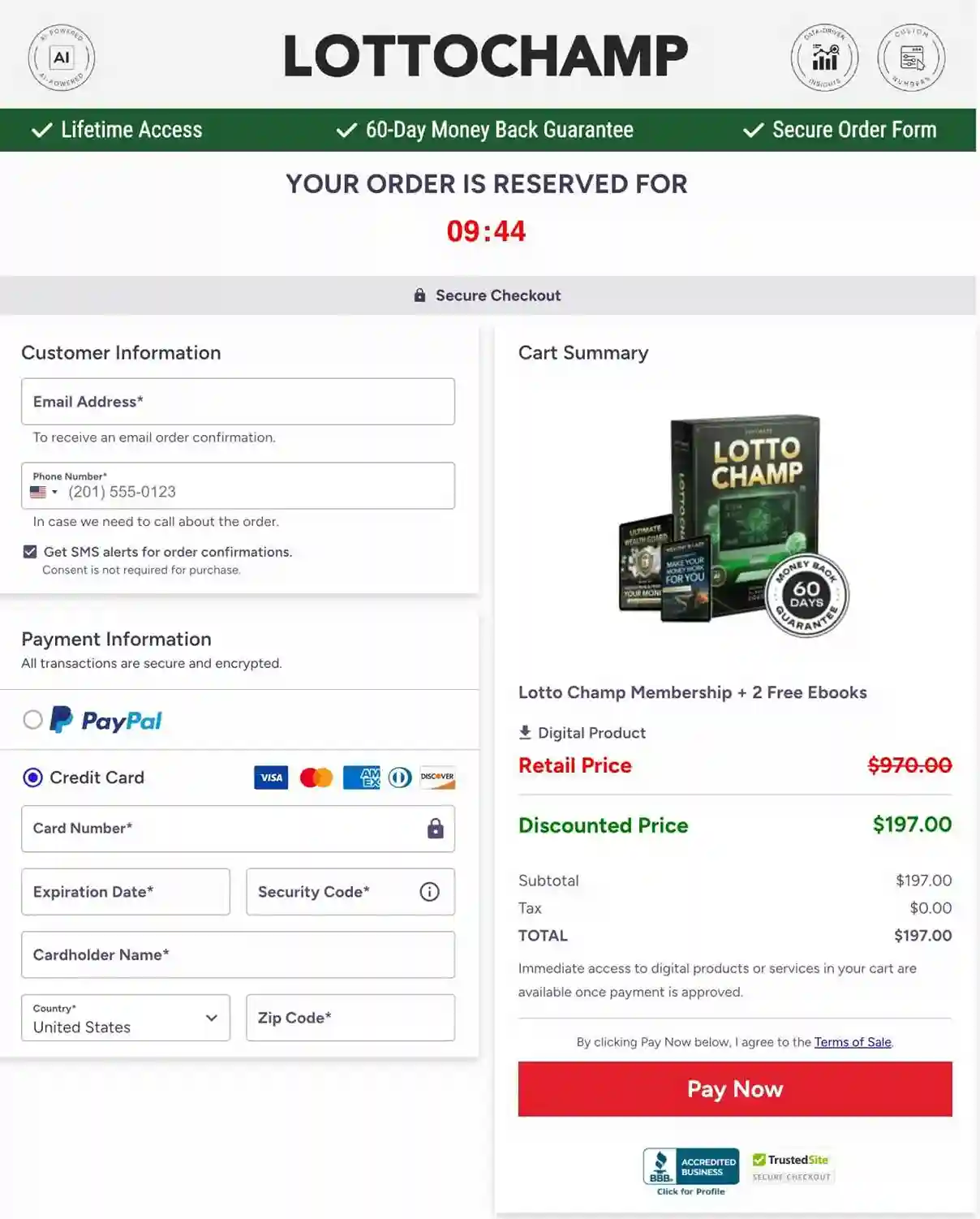Lotto Champ &mdash; Official Secure Payment Page US 2026